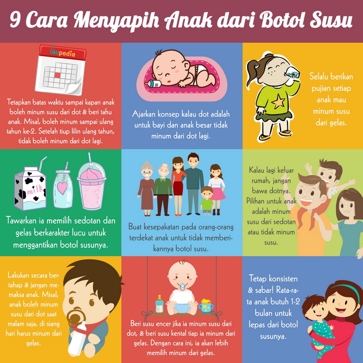 9 cara menyapih anak dari botol susu