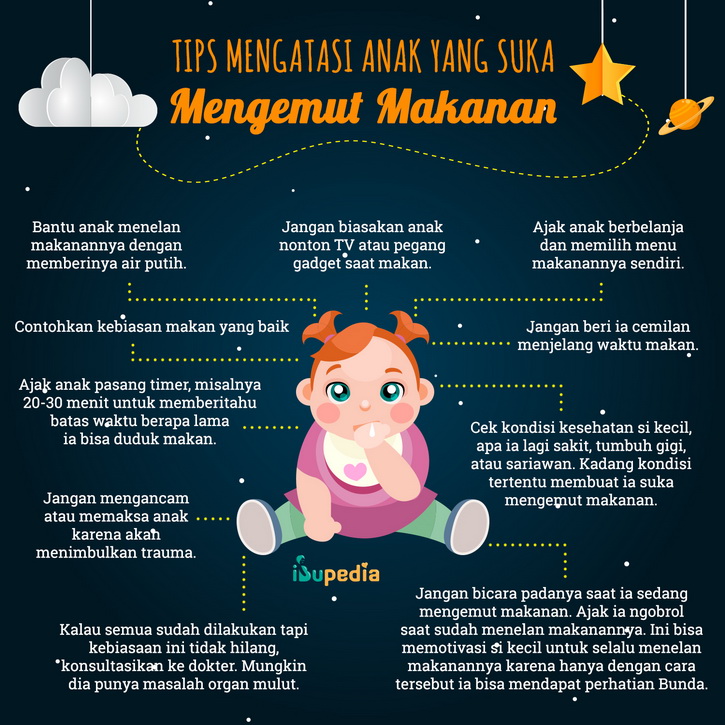 tips mengatasi anak yang suka mengemut makanan