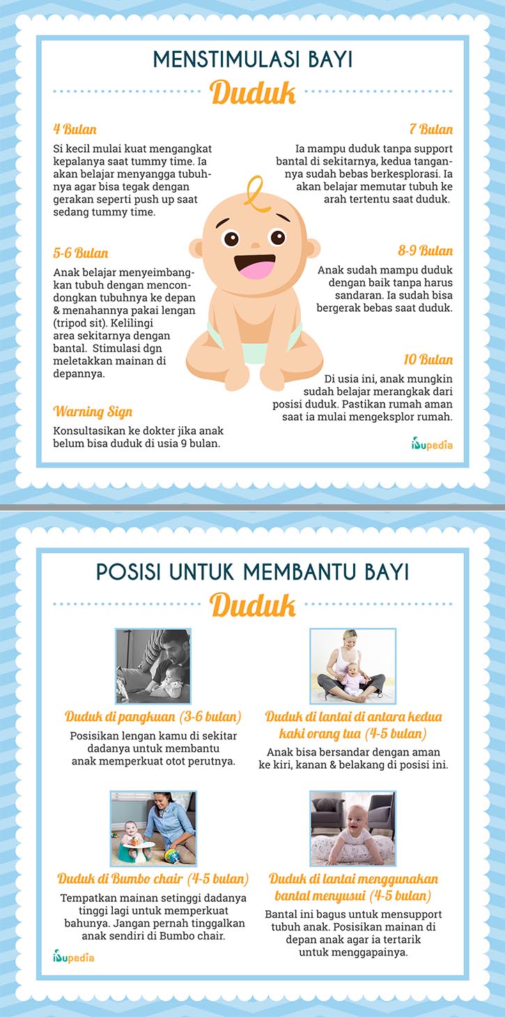 Infografis: Membantu Bayi Duduk