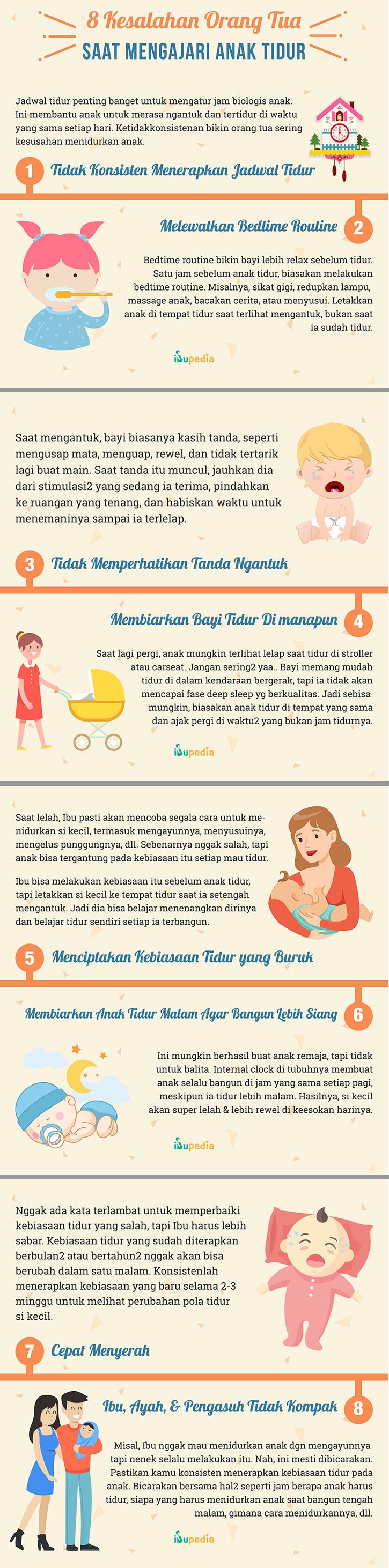 kesalahan orang tua saat mengajarkan anak tidur