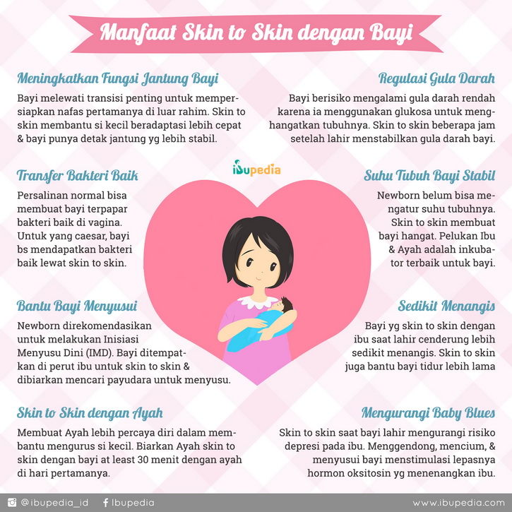 Infografis: Manfaat Skin to Skin dengan Bayi