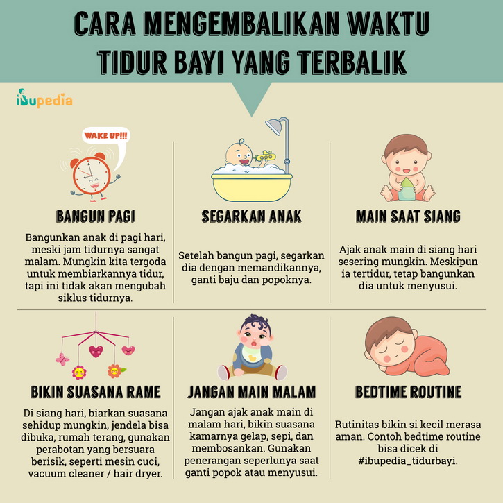 cara mengembalikan waktu tidur bayi yang terbalik