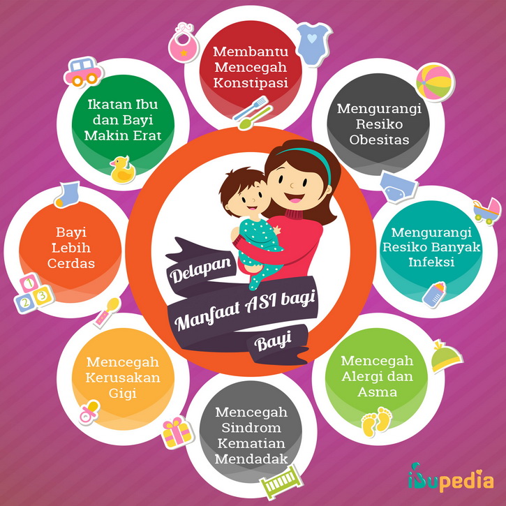Delapan Manfaat ASI bagi Bayi Infografis Ibupedia