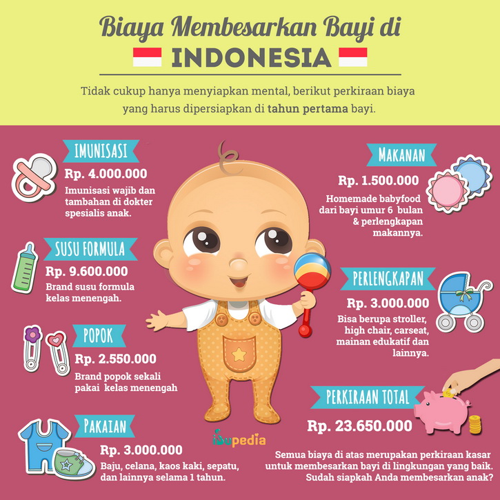 biaya membesarkan bayi di indonesia