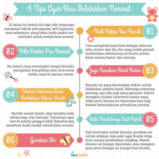 Infografis: 6 Tips Agar Bisa Melahirkan Normal