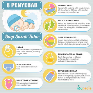 Infografis: 8 Penyebab Bayi Susah Tidur