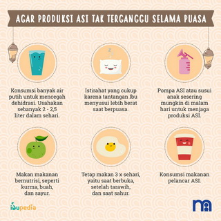 Infografis: Agar Produksi ASI Tidak Terganggu Selama Puasa