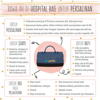 Infografis: Isi Hospital Bag Persalinan