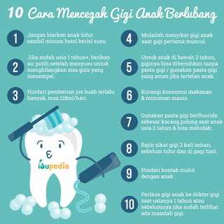 Infografis: 10 Cara Mencegah Gigi Anak Berlubang