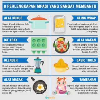 Infografis: 8 Perlengkapan MPASI yang Sangat Membantu