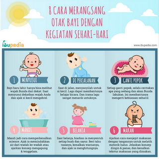 Infografis: 8 Cara Merangsang Otak Bayi dengan Kegiatan Sehari-hari