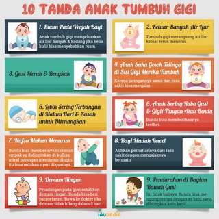 Infografis: 10 Tanda Anak Tumbuh Gigi